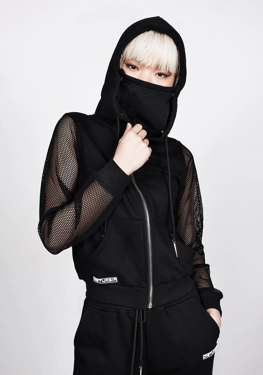 Face Mask Mesh Hoody