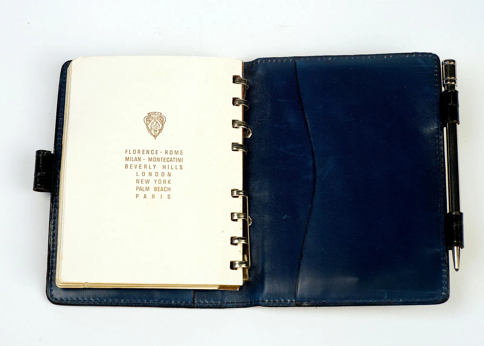 Gucci Rare Blue Baby Crocodile Address Book