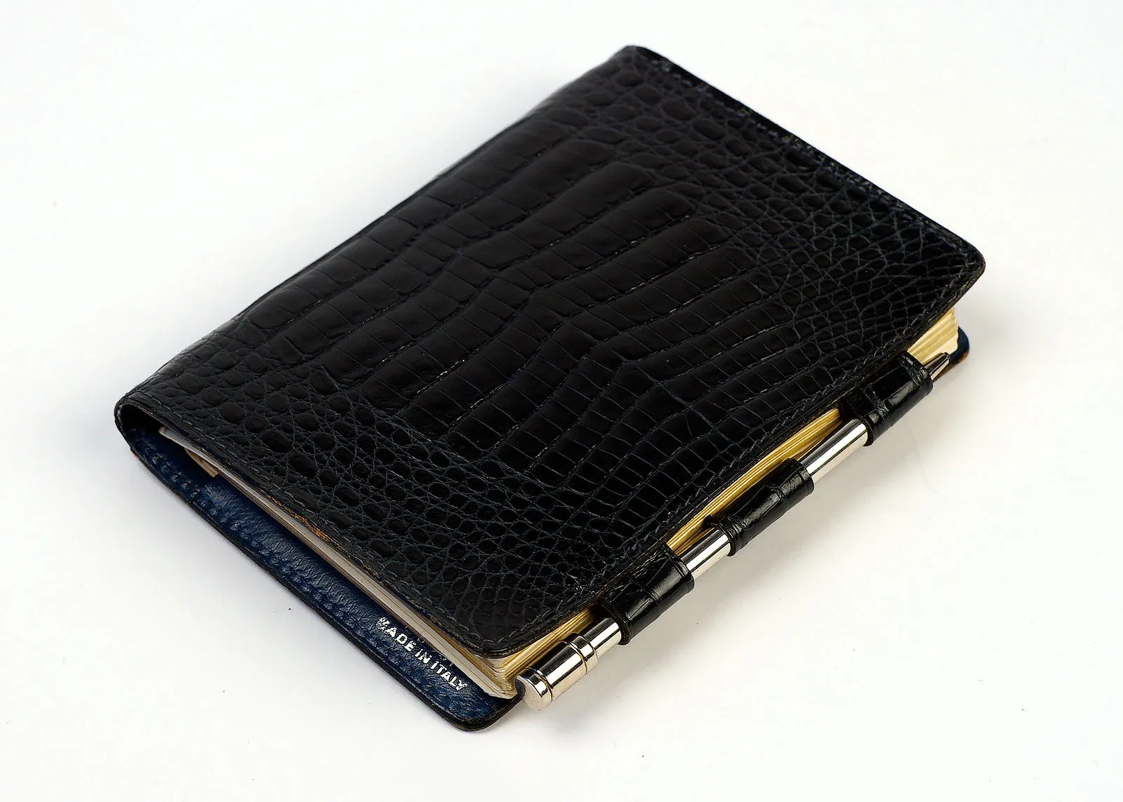 Gucci Rare Blue Baby Crocodile Address Book