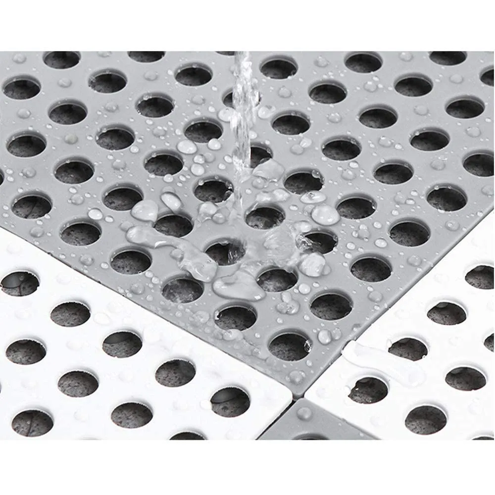 Interlocking  Anti Slip  Rubber Floor Tiles Mats For Bathroom