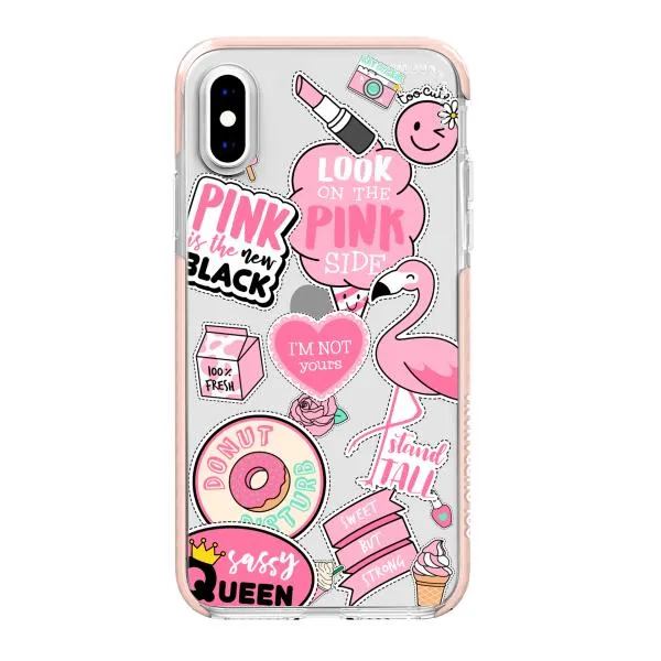 iPhone Case - Cute Pink Badges