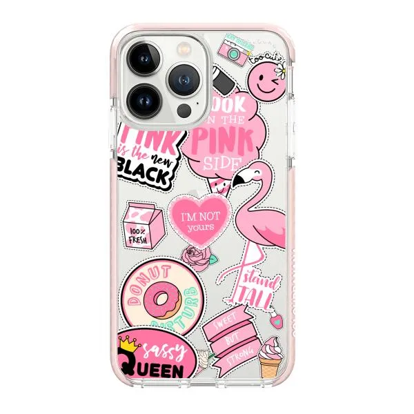 iPhone Case - Cute Pink Badges