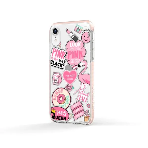 iPhone Case - Cute Pink Badges