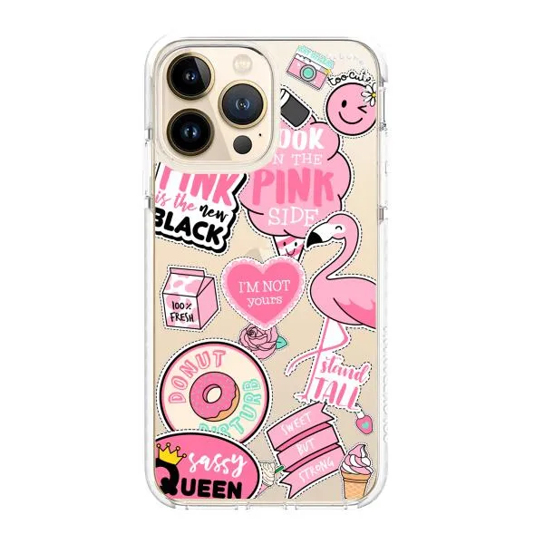 iPhone Case - Cute Pink Badges