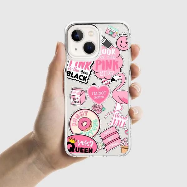 iPhone Case - Cute Pink Badges