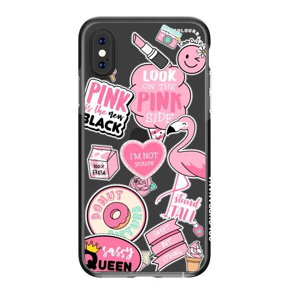 iPhone Case - Cute Pink Badges