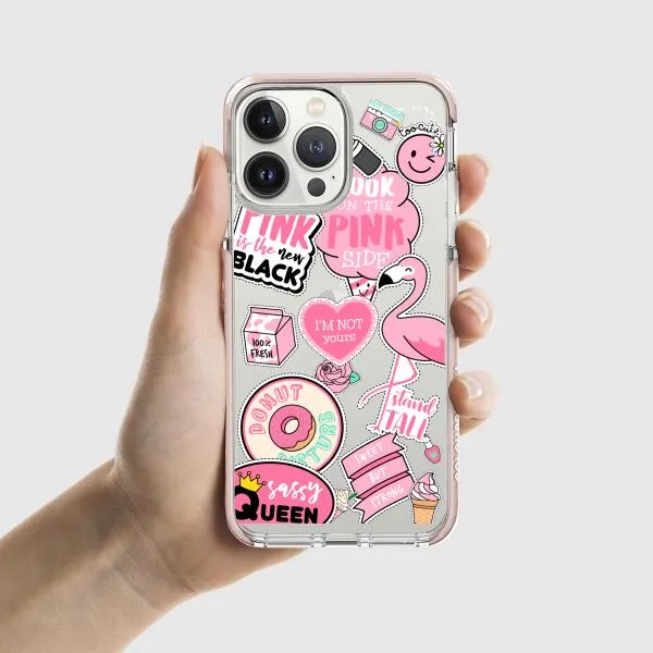 iPhone Case - Cute Pink Badges