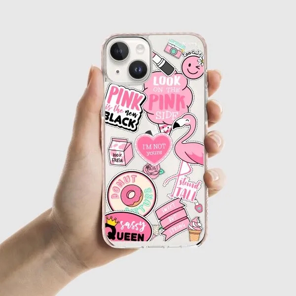 iPhone Case - Cute Pink Badges