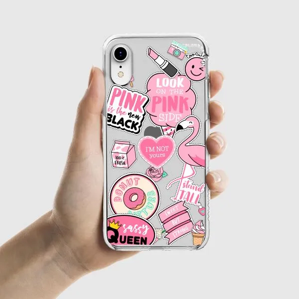 iPhone Case - Cute Pink Badges