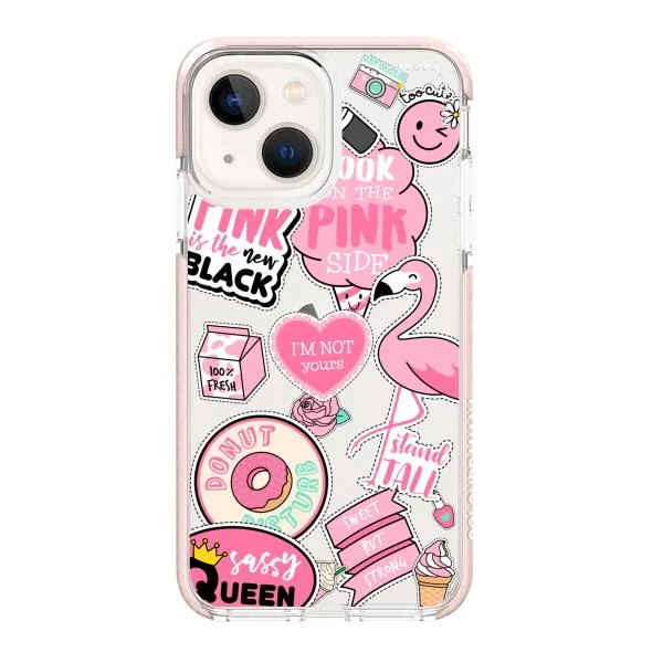 iPhone Case - Cute Pink Badges