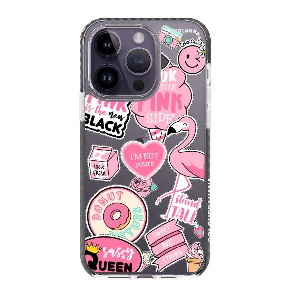 iPhone Case - Cute Pink Badges