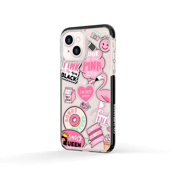 iPhone Case - Cute Pink Badges