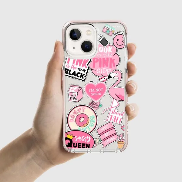 iPhone Case - Cute Pink Badges