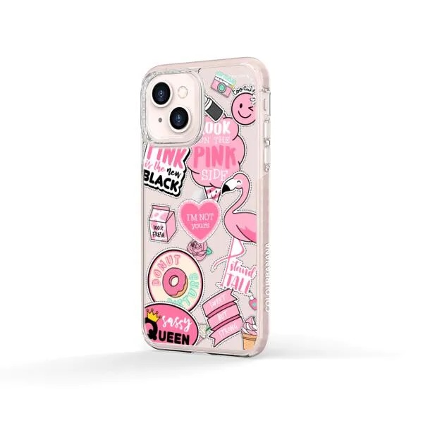 iPhone Case - Cute Pink Badges