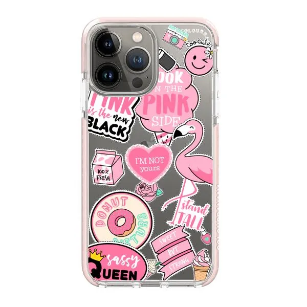 iPhone Case - Cute Pink Badges