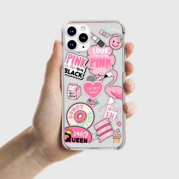 iPhone Case - Cute Pink Badges