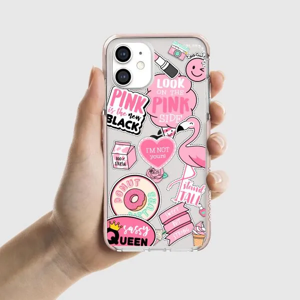 iPhone Case - Cute Pink Badges