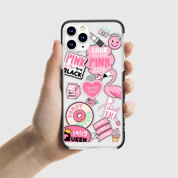 iPhone Case - Cute Pink Badges