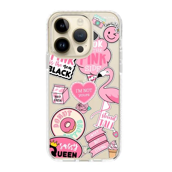 iPhone Case - Cute Pink Badges