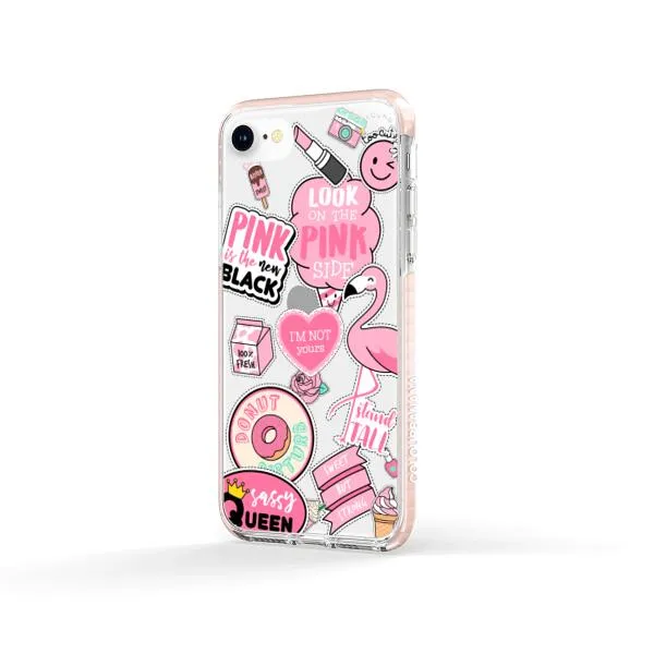 iPhone Case - Cute Pink Badges