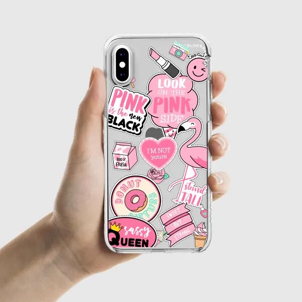 iPhone Case - Cute Pink Badges