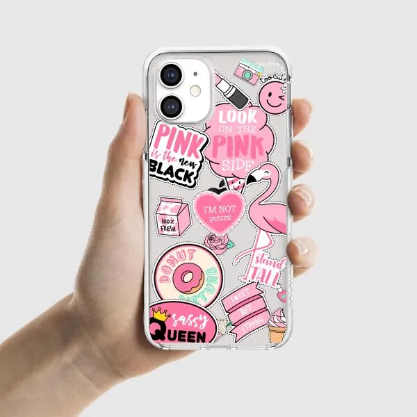 iPhone Case - Cute Pink Badges