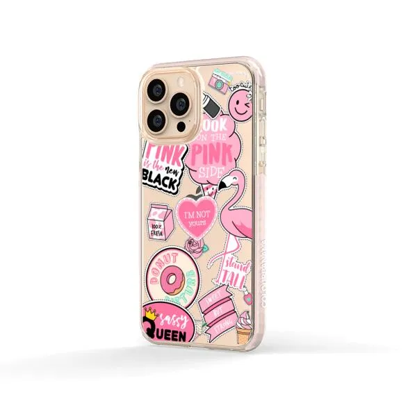 iPhone Case - Cute Pink Badges