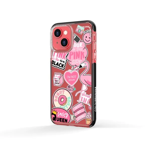 iPhone Case - Cute Pink Badges