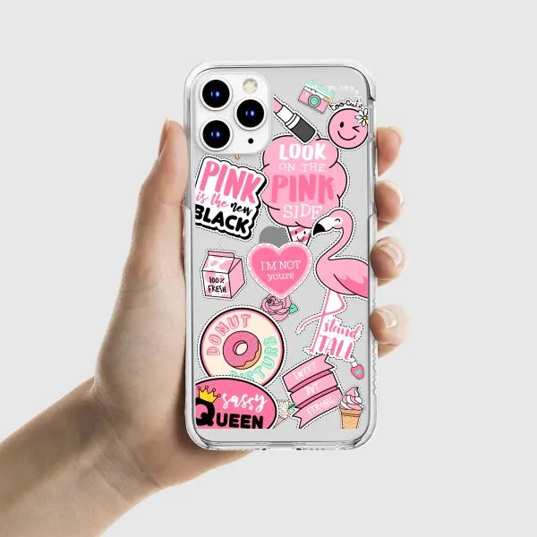 iPhone Case - Cute Pink Badges