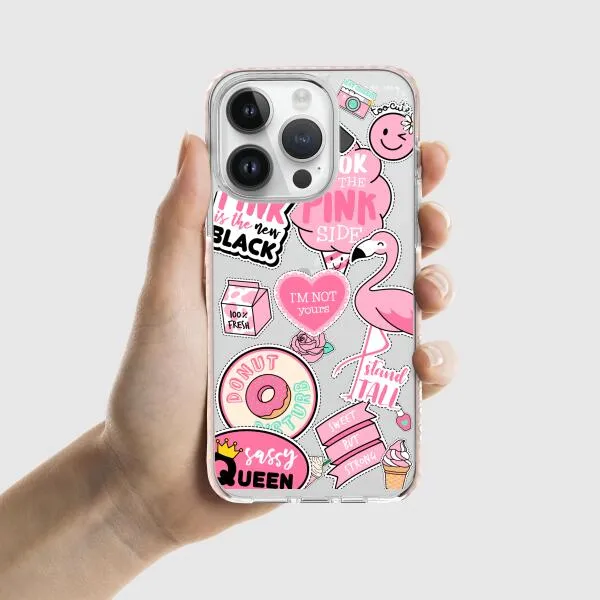 iPhone Case - Cute Pink Badges