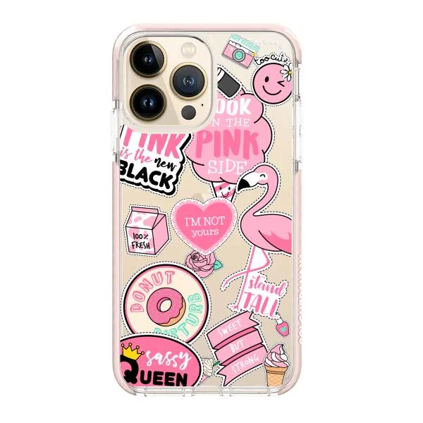 iPhone Case - Cute Pink Badges