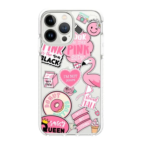 iPhone Case - Cute Pink Badges