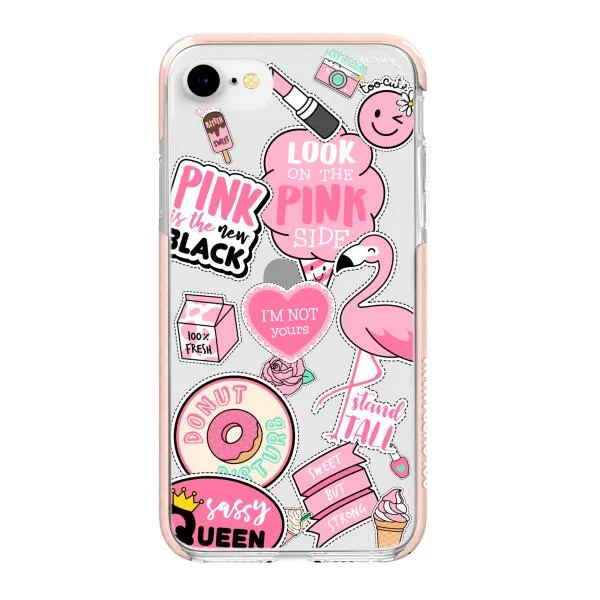 iPhone Case - Cute Pink Badges