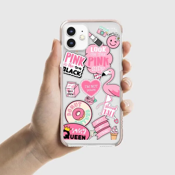 iPhone Case - Cute Pink Badges