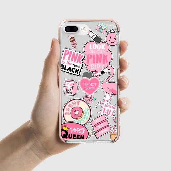 iPhone Case - Cute Pink Badges