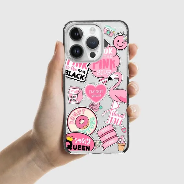 iPhone Case - Cute Pink Badges