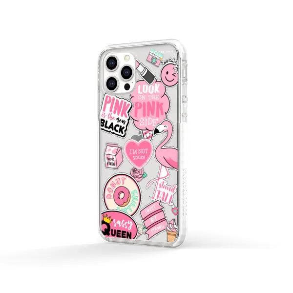 iPhone Case - Cute Pink Badges