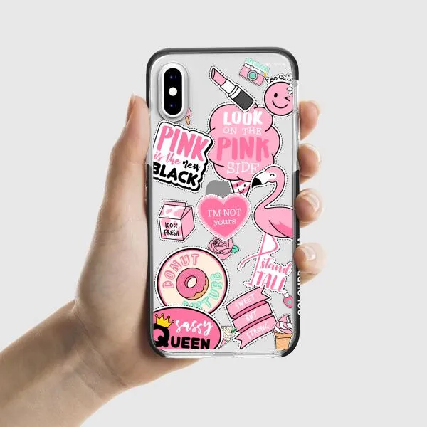 iPhone Case - Cute Pink Badges