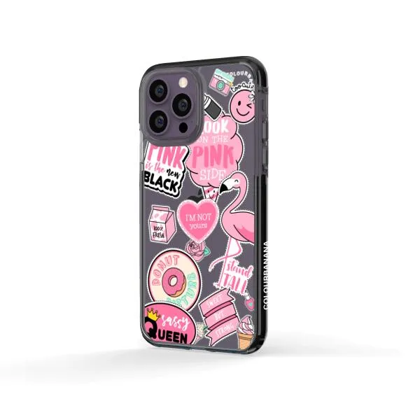 iPhone Case - Cute Pink Badges