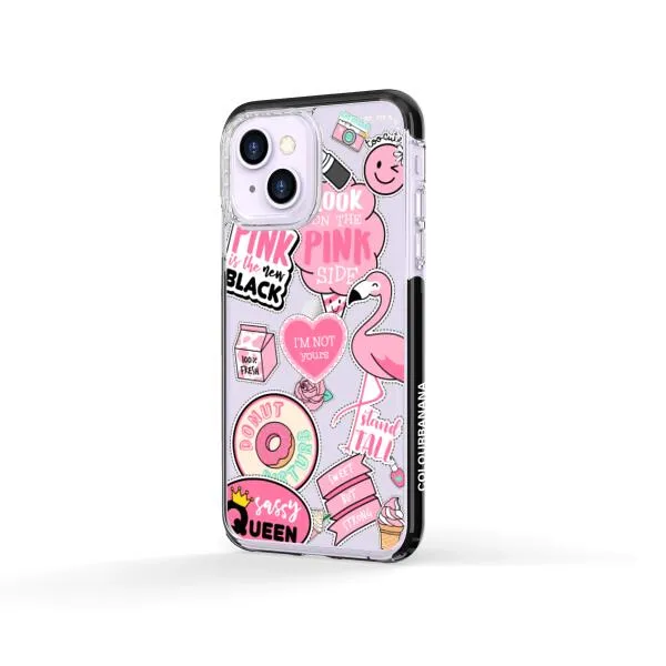 iPhone Case - Cute Pink Badges