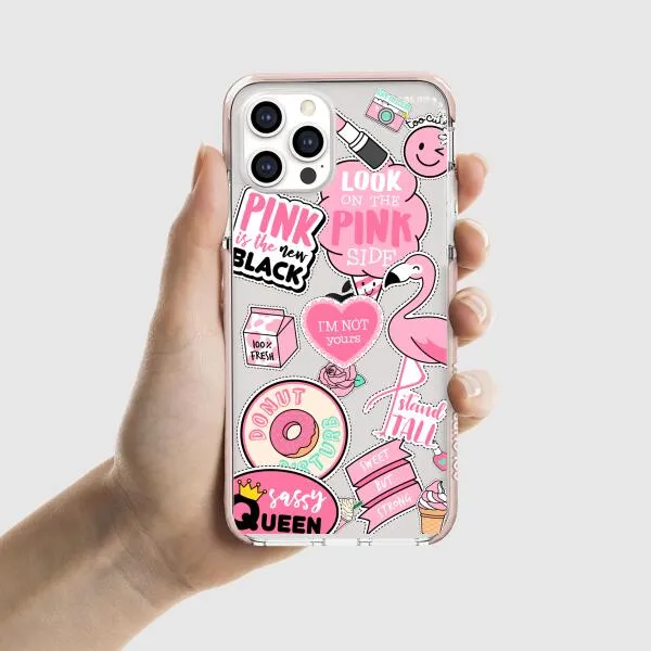 iPhone Case - Cute Pink Badges