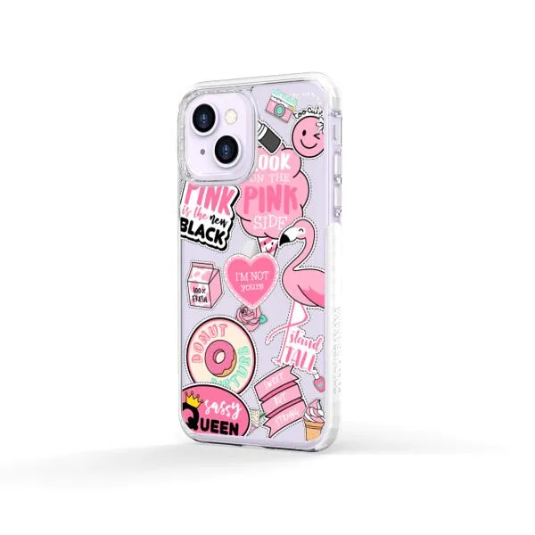 iPhone Case - Cute Pink Badges