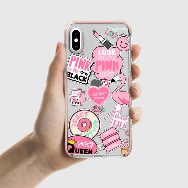 iPhone Case - Cute Pink Badges