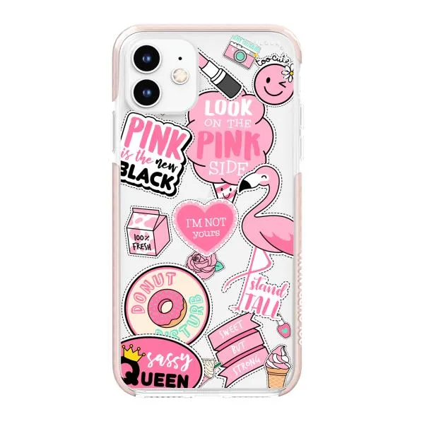 iPhone Case - Cute Pink Badges