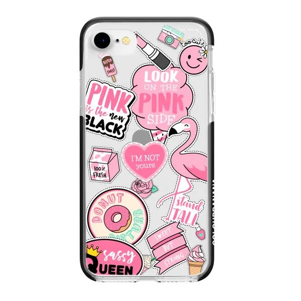 iPhone Case - Cute Pink Badges