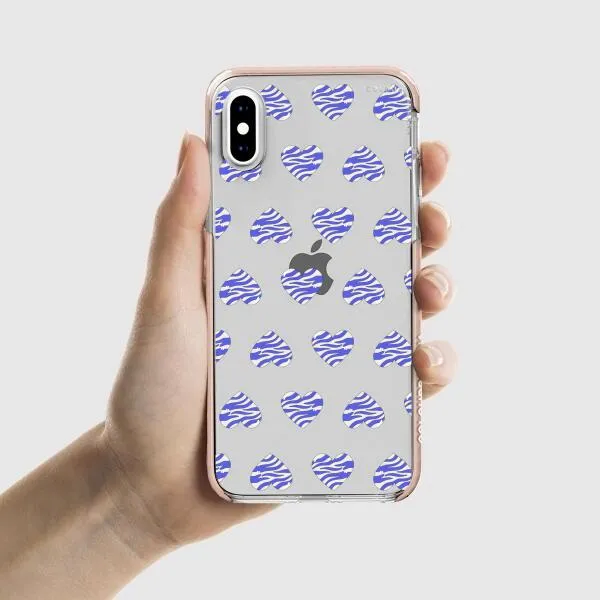 iPhone Case - Purple Zebra Heart