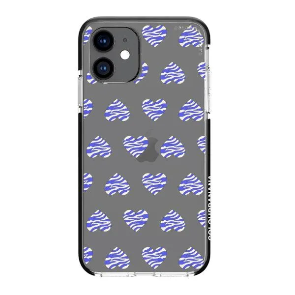 iPhone Case - Purple Zebra Heart