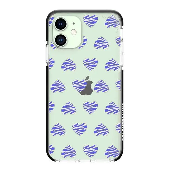 iPhone Case - Purple Zebra Heart