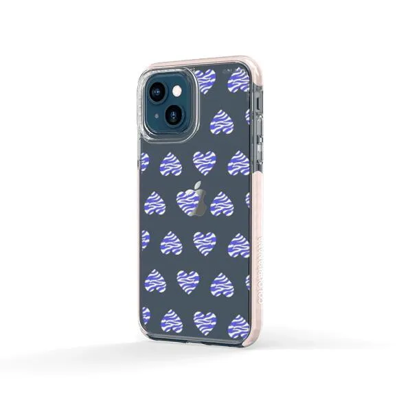 iPhone Case - Purple Zebra Heart