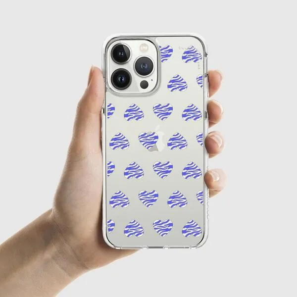 iPhone Case - Purple Zebra Heart